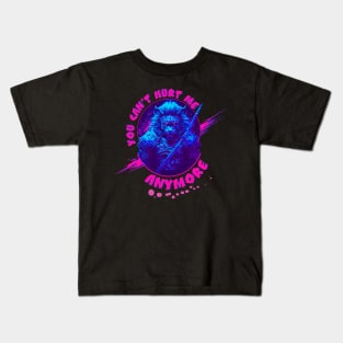 Synthwave Samurai lion - You can't Hurt me Anymore Kids T-Shirt